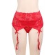 Plus Size Red Sexy Lace Garter Panty