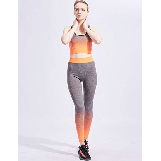 Orange Gradient Fitness Sports Set