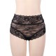 Sexy Black High Waist Lace Strappy Panty