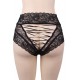 Sexy Black High Waist Lace Strappy Panty