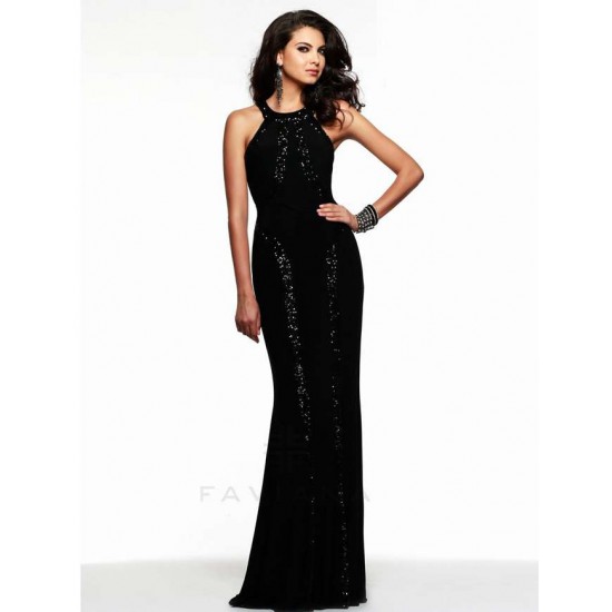 Plus Size Sequined Long Cutout Prom Dresses