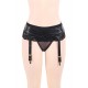 Plus Size Faux Leather Lace Garter Belt