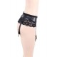 Faux Leather Lace Garter Belt