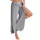 Solid Color Sports Yoga Wide Leg Pants