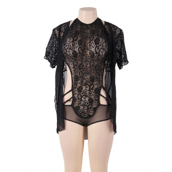 Black Lace Two-piece Sexy Teddy