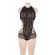 Plus Size Black Lace Two-piece Sexy Teddy