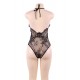 Black Deep V Exquisite Lace Teddy