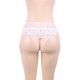 Plus Size White Sexy Lace Garter Panty