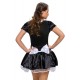 Halloween Satin French Maid Adult Uniform Fancy Dress Costume