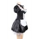 Halloween Satin French Maid Adult Uniform Fancy Dress Costume