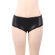 Leather Lift Hip Black Panty