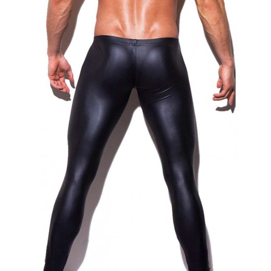 Sexy Men Leather tight Long Pants