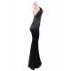 Black Elegant Halter Satin Slim Maxi Dress