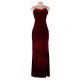 Slim Strap Halter Velvet Fashion Casual Long Dress