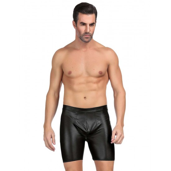 Men's Leather Pants With Exposed Hips