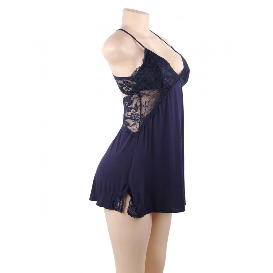 Dark Blue High Quality Modal Pajamas Women Set