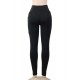 Elastic Thin Leg Zipper Design Leggings Solid Mid-calf Leggings Pants