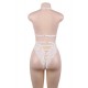 White High Quality Lace Sexy Hollow-out Conjoined Underwear 