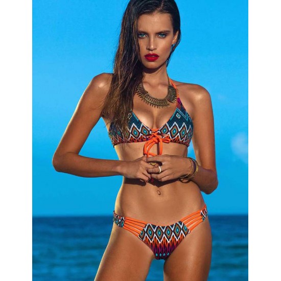 Fashion Geometric Print Sexy Summer Women's Bikini Set