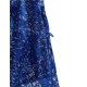 Blue Velvet Glitter Long Sleeve Fashion Dress