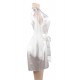 Plus Size White Silk Satin Lace Sexy Women Kimono Home Pajamas