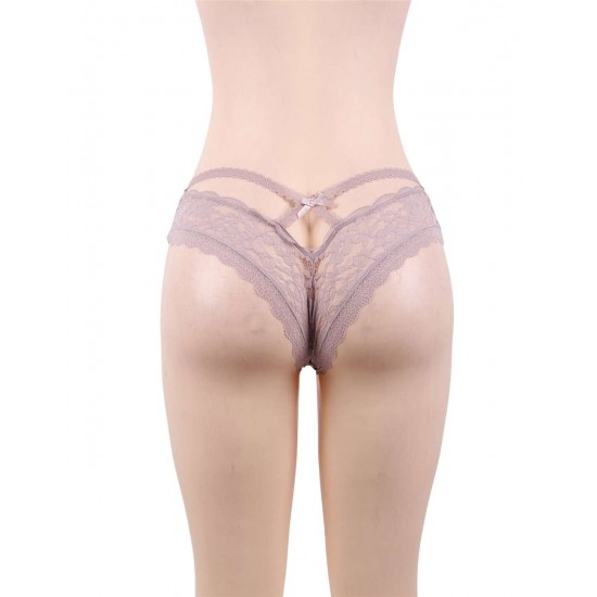 Plus Size Sexy Floral Lace Panty