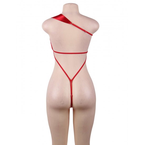 Club Bar Red Silk Bowknot Element Adult Sexy Lingerie 