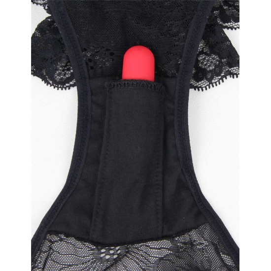 Sexy Lace Panty With A Pocket Can Install With Vibrator