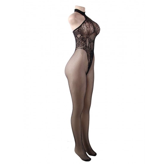 Plus Size Butterfly Pattern Backless BodyStocking