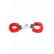 Red Adult Soft Steel Fuzzy Furry Cuffs Working Metal Handcuffs