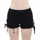 Black Broken Holes Lace Up Shorts Sexy Summer Jeans Shorts