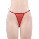 Plus Size Red Sexy Lace Transparent Pajamas Underwear Set