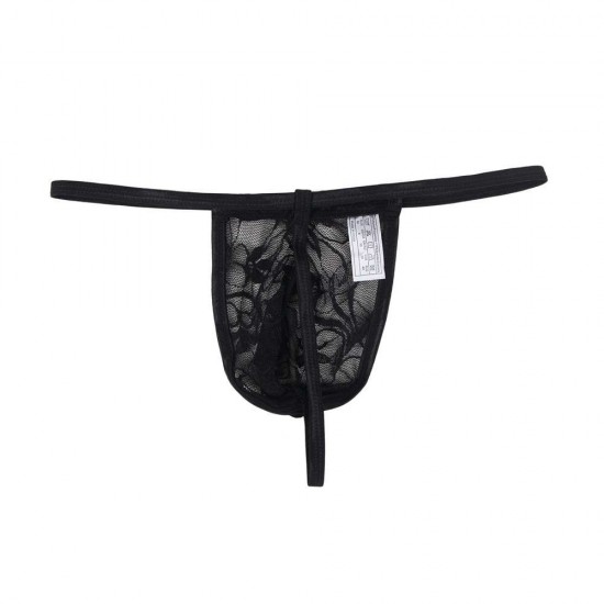 Black Lace Perspective Men's Panty