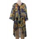 Sunflower Print Sexy Sheer Chiffon Cardigan Beach Cover Up